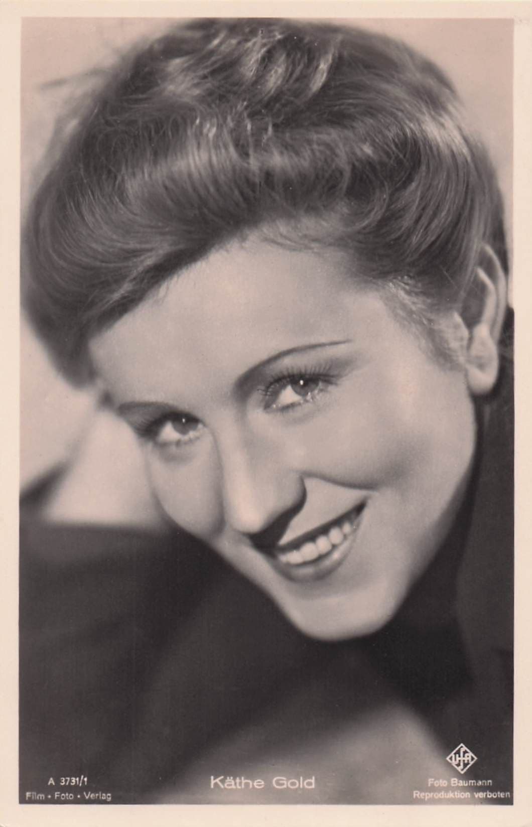 Kathe Gold Austria Film Cinema Actress Old Real Photo Postcard