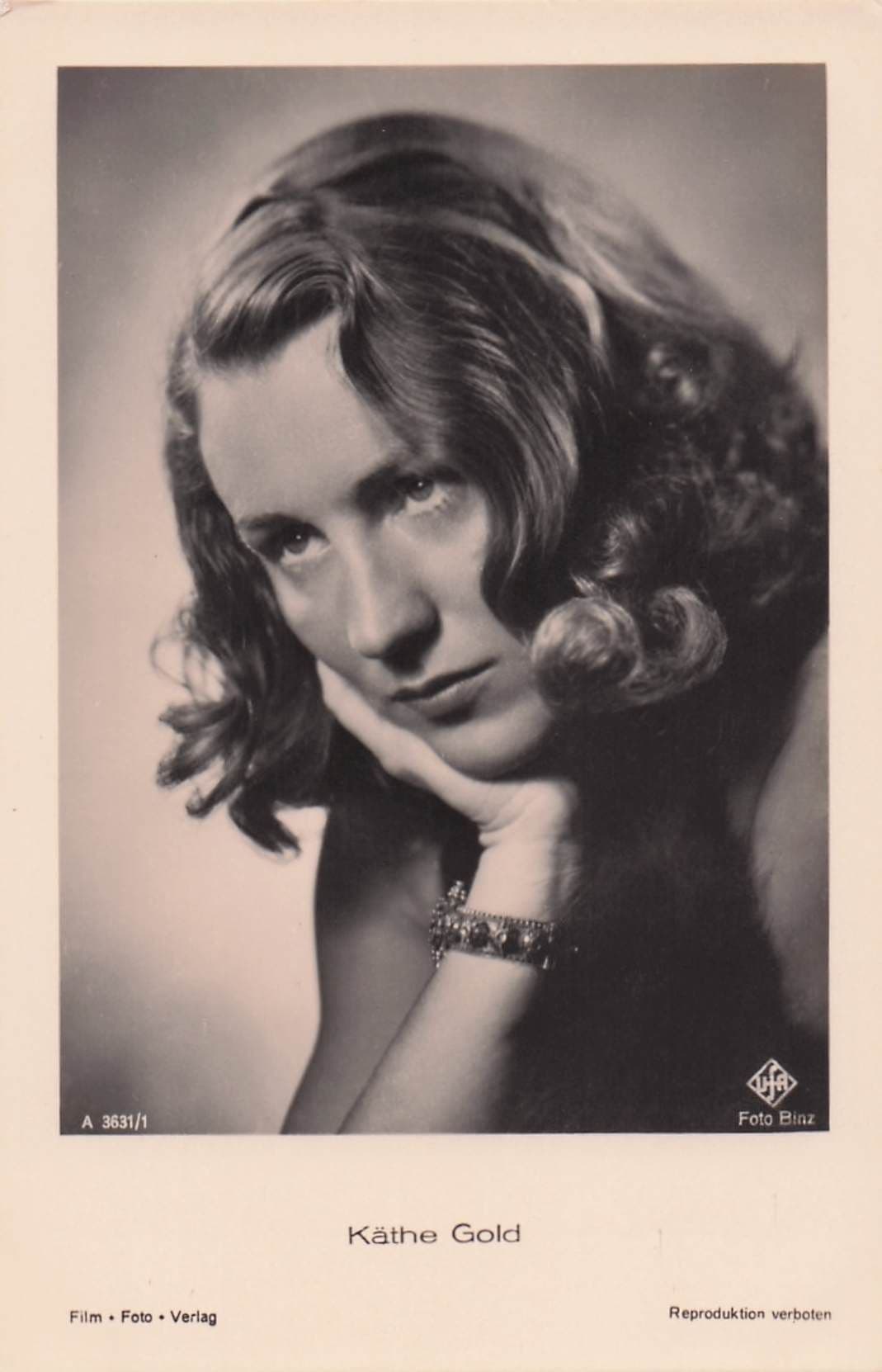 Kathe Gold Austrian Film Actress Old Real Photo RPC Postcard