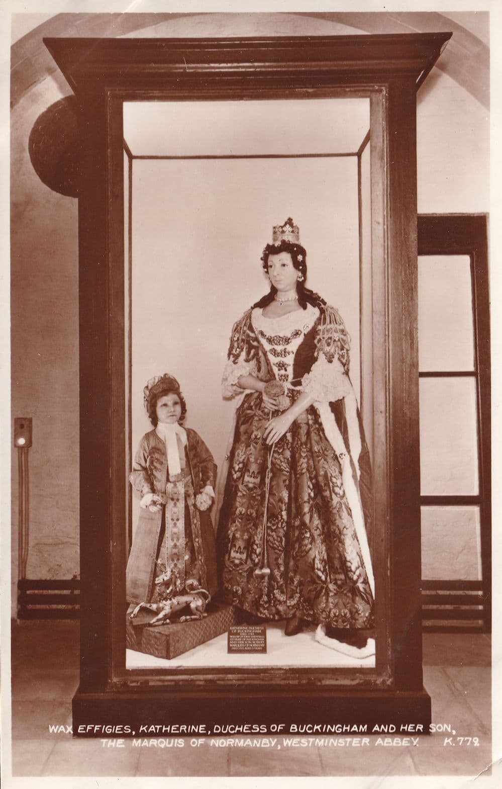 Katherine Duchess Of Buckingham Wax Effigy RPC Postcard
