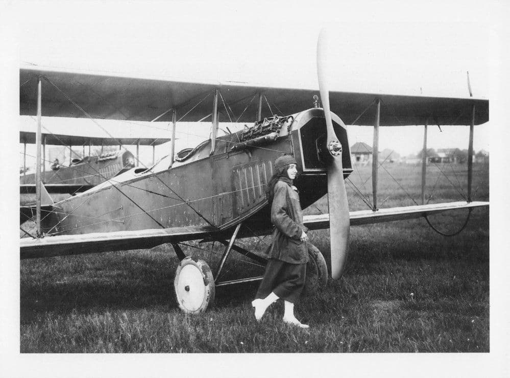Katherine Stinson Female Old USA Pilot Stunt Plane Flyer Photo Postcard