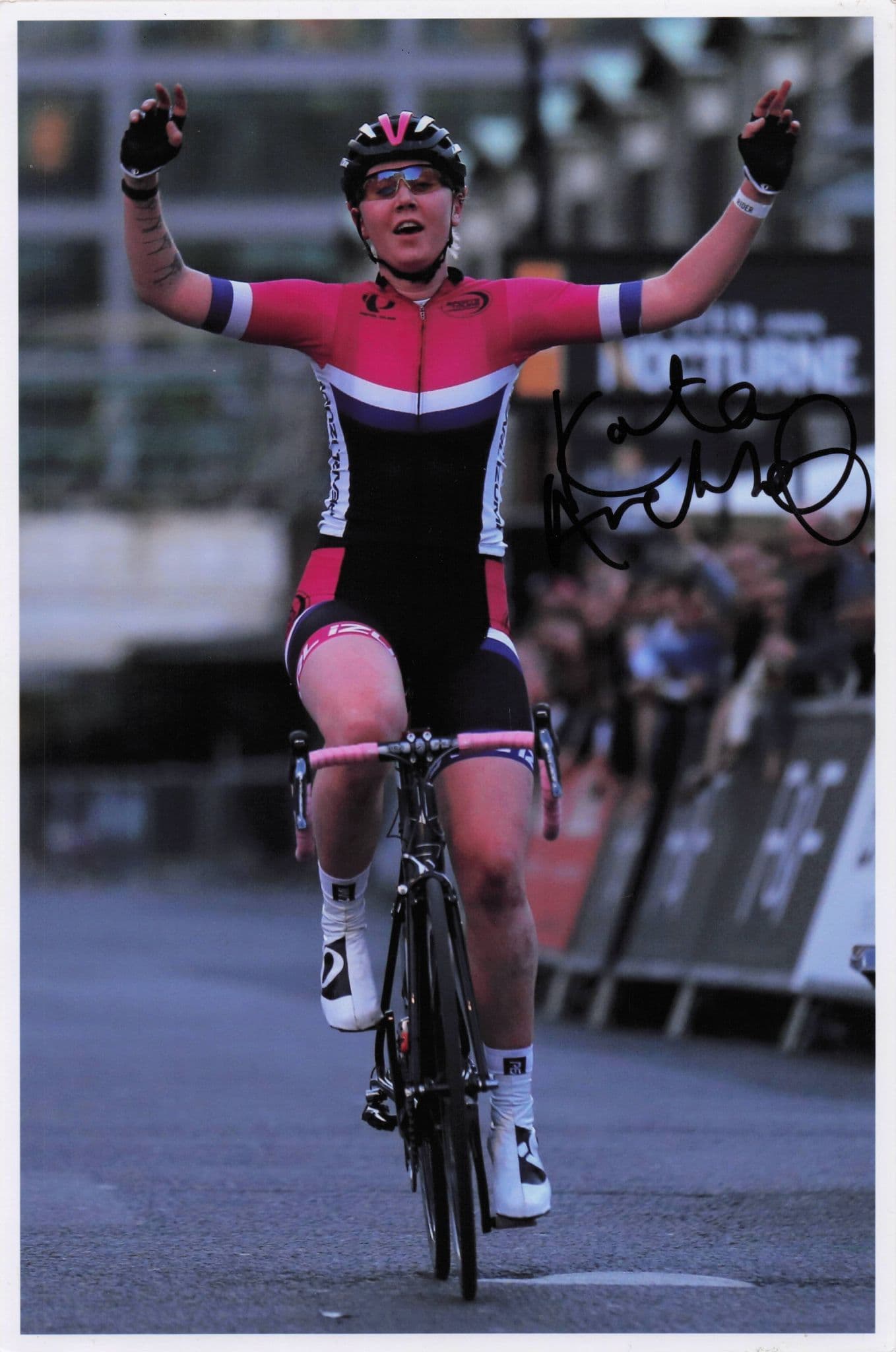 Katie Archibald 2015 Elite Woman's Race London 12x8 Hand Signed Photo