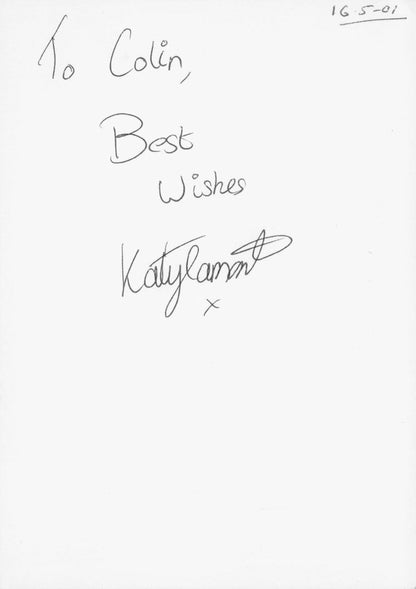 Katy Lamont Adele Murray Brookside Reverse Hand Signed Cast Card Photo
