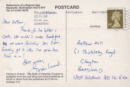 Keighley Cougars Nottingham Rugby Team Book Hand Signed Postcard