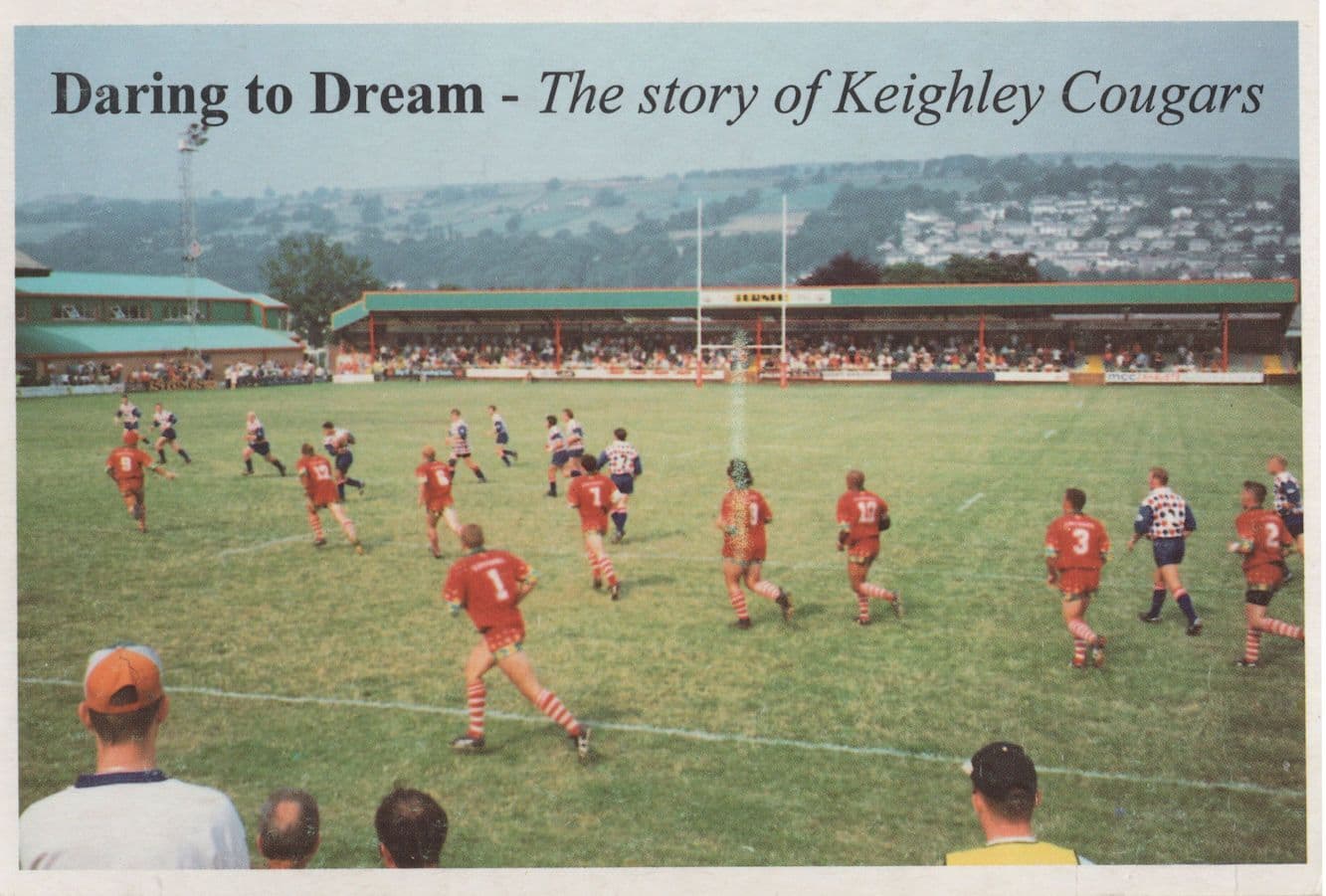 Keighley Cougars Nottingham Rugby Team Book Hand Signed Postcard