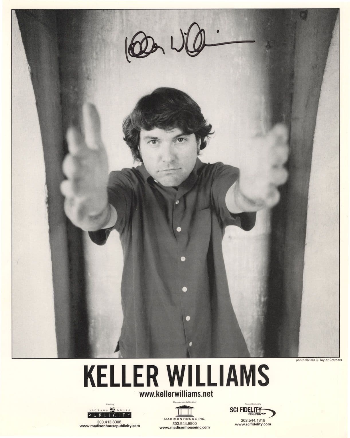 Keller Williams Bluegrass Folk Rock Music 10x8 Vintage Hand Signed Photo