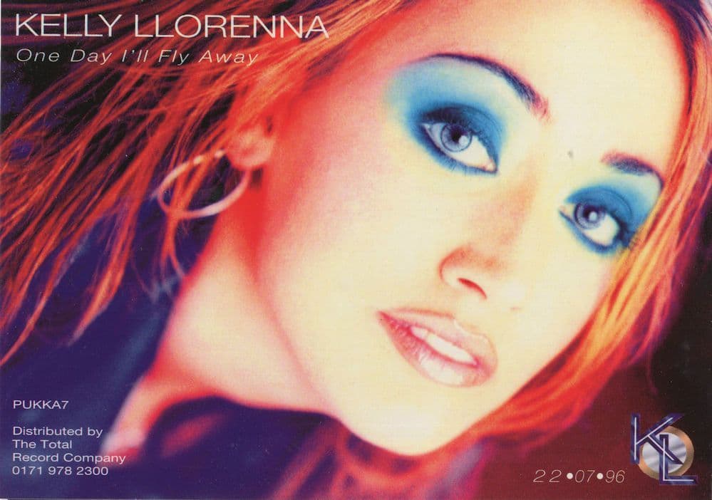 Kelly Llorenna One Day I'll Fly Away CD Advertising Postcard