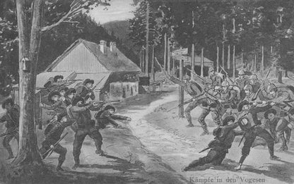 Kempfe In Den Vogesen WW1 Battle Sent By German Soldier Postcard