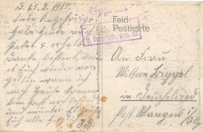 Kempfe In Den Vogesen WW1 Battle Sent By German Soldier Postcard