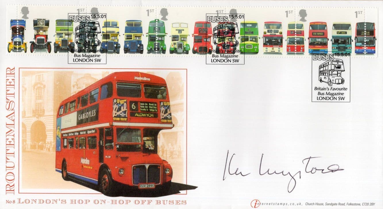 Ken Livingstone Routemaster London Bus MP Mayor Rare Hand Signed FDC