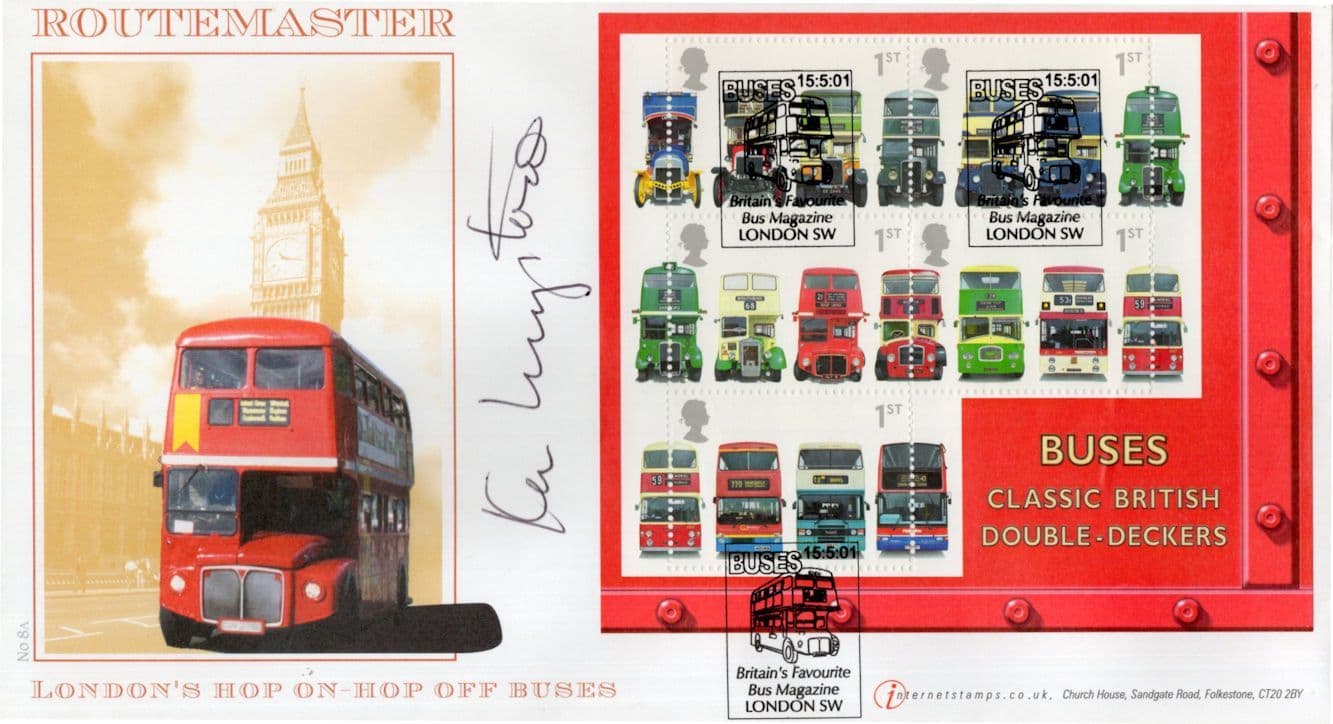 Ken Livingstone Routemaster London Bus MP Mayor Rare LTD Hand Signed FDC