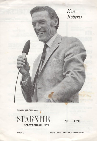Ken Roberts Bunny Baron Clacton On Sea 3x Hand Signed Theatre Programme