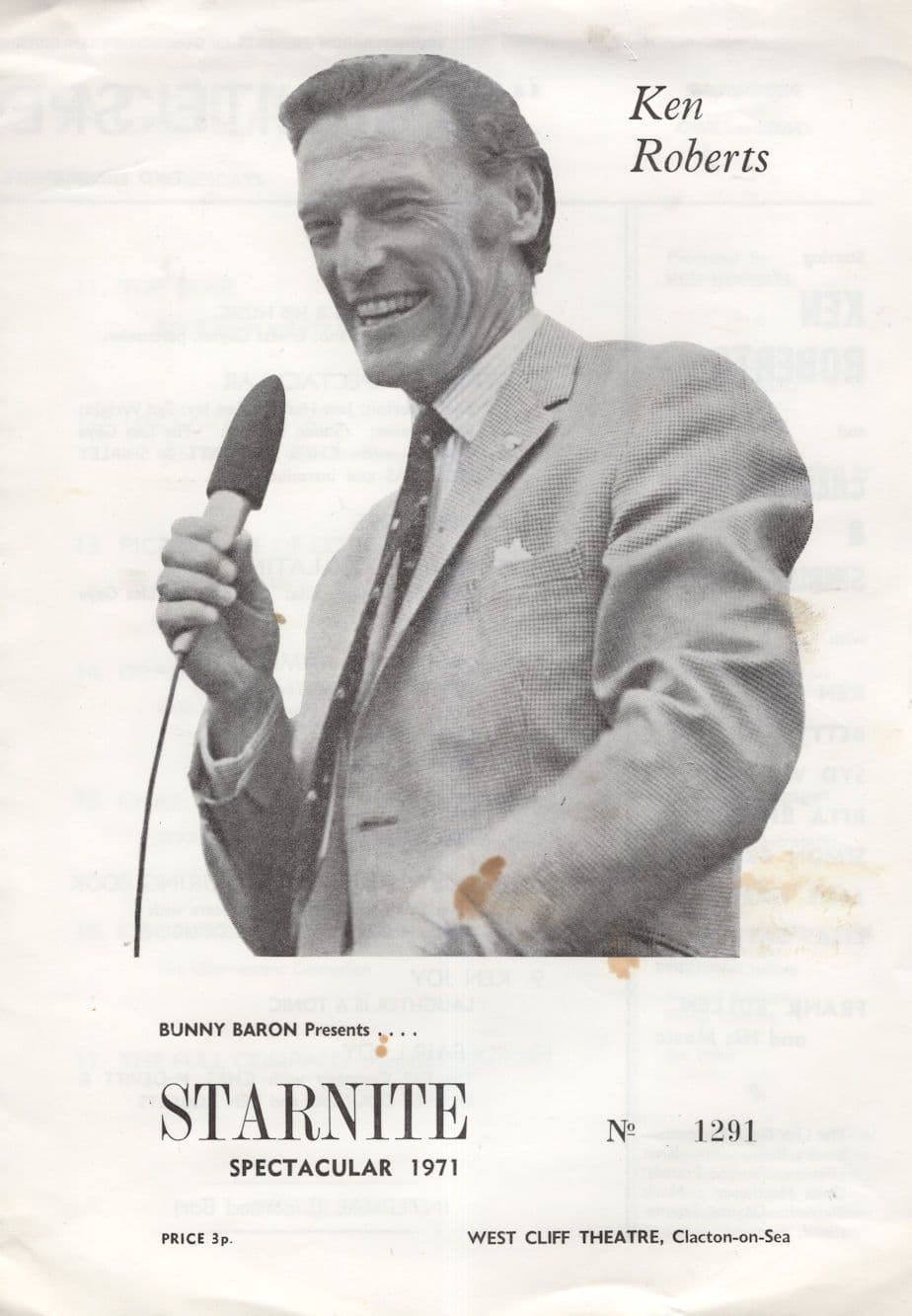 Ken Roberts Bunny Baron Clacton On Sea 3x Hand Signed Theatre Programme