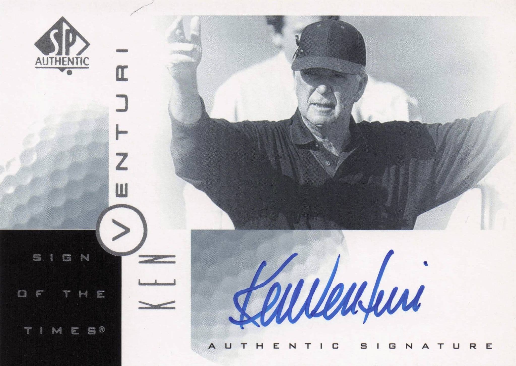 Ken Venturi Sign Of The Times Hand Signed 2001 SP Golf Autograph Card