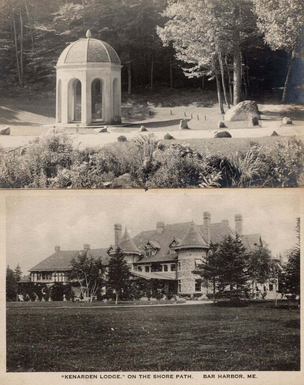 Kenarden Lodge Bar Harbor Maine Gardens 2x USA Old Postcard s