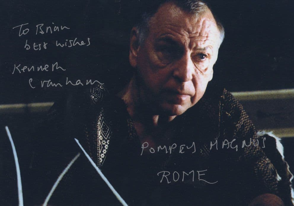 Kenneth Cranham in Rome TV Show Large Hand Signed Photo