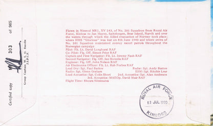 Kenneth Cross KCB BCE DSO DFC RT Partridge Invasion Of Norway Military Hand Signed FDC