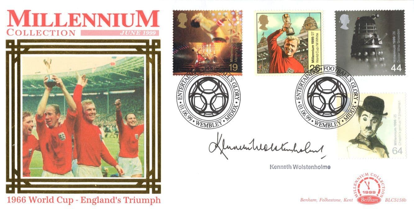 Kenneth Wolstenholme England 1966 Football World Cup Commentator Hand Signed FDC
