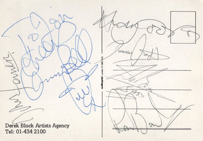Kenny Ball & His Jazzband EIGHT Hand Signed Autograph Postcard