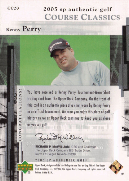 Kenny Perry Course Classics 2005 Golf SP Upper Deck Worn Shirt Card