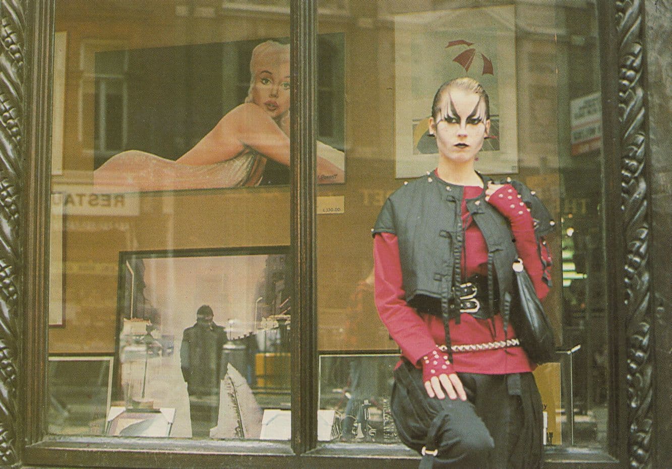Kensington High Street Female Punk Rocker Old London Shop Postcard