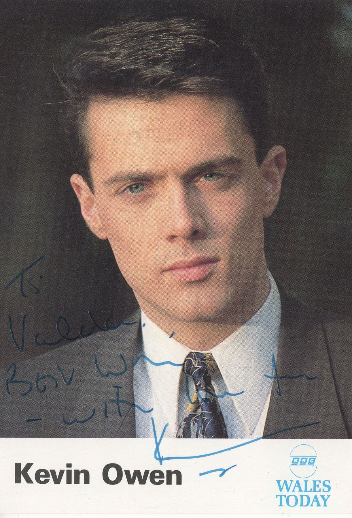 Kevin Owen BBC Wales Today News Reader Hand Signed Photo