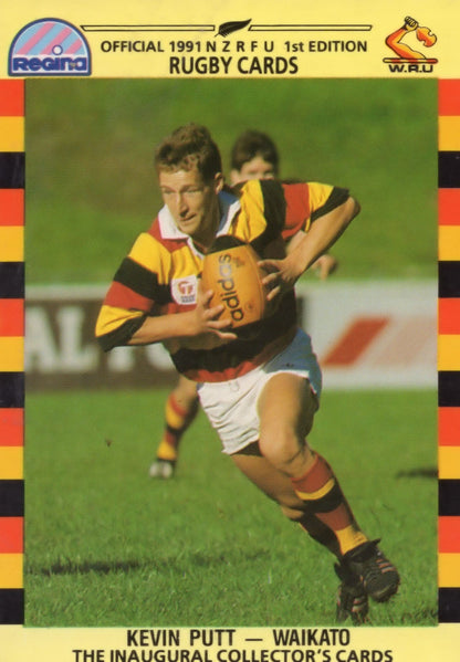 Kevin Putt Waikato 1991 Hand Signed Rugby Card Photo