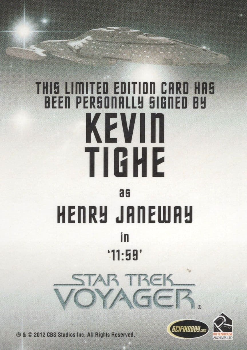 Kevin Tighe Star Trek Voyager Hand Signed Photo Autograph Card