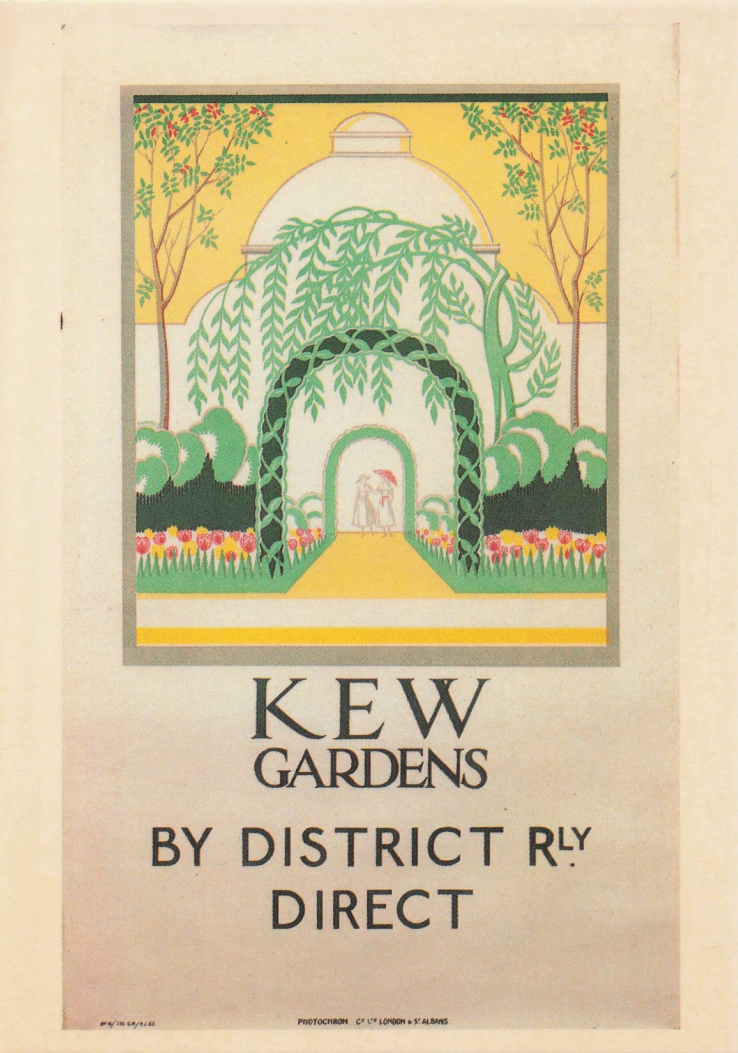 Kew Gardens 1923 London Underground Transport Postcard