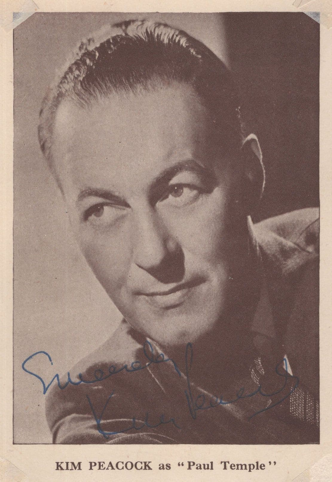 Kim Peacock of Paul Temple BBC Radio Show Hand Signed Photo