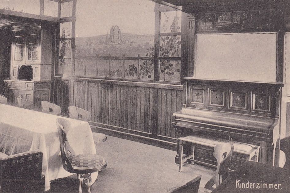 Kinderzimmer Piano Hamburg Germany Old Postcard