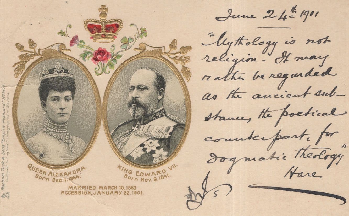 King Edward 1901 Accession Antique Royal Postcard
