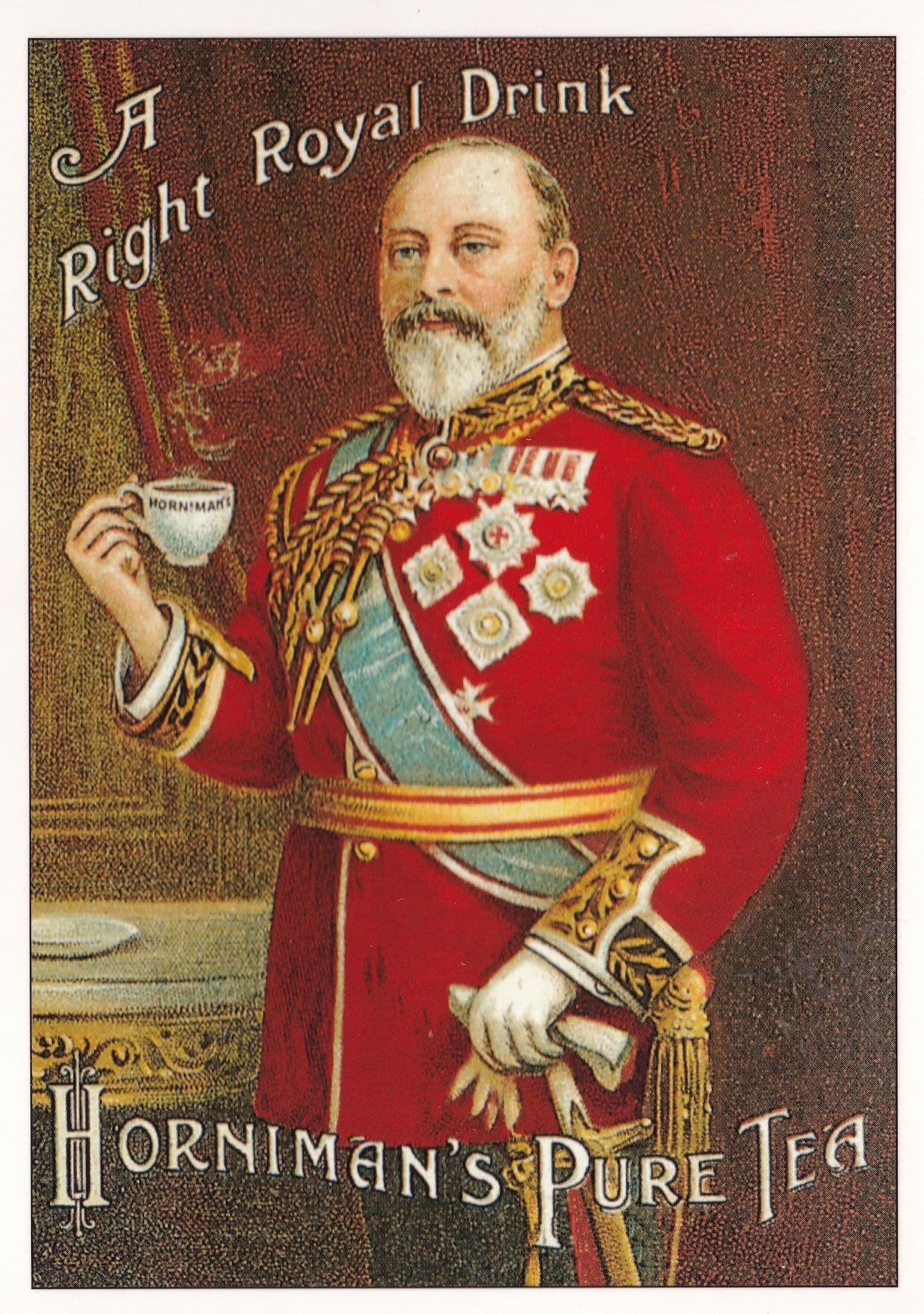 King Edward VII Hornimans Pure Tea Advertising Postcard