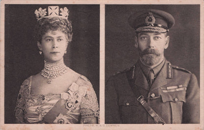 King George V & Queen Mary Printed Signed Rare 1914 WW1 Postcard