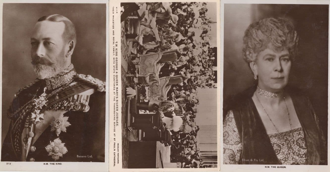 King George V Queen Mary Silver Jubilee 3x Real Photo Postcard s