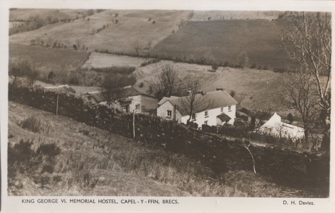 King George VI Youth Hostel Welsh Wales Brecs Old Postcard