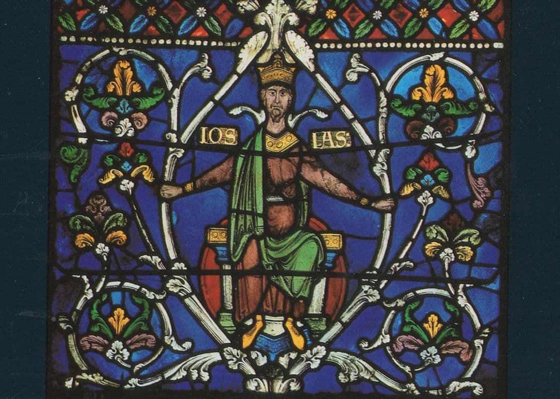 King Josiah from a Jesse Tree Window Stained Glass Postcard