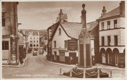 King Street Ulverston Cumbria Chemists Real Photo Postcard