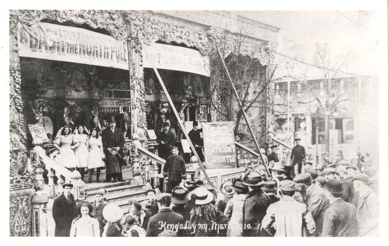 Kings Lynn Norfolk Fair in 1910 Fairground Society PB Postcard Photo