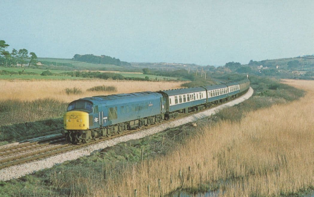 Kings Own Royal Border Regiment Train at Marazion Station Postcard