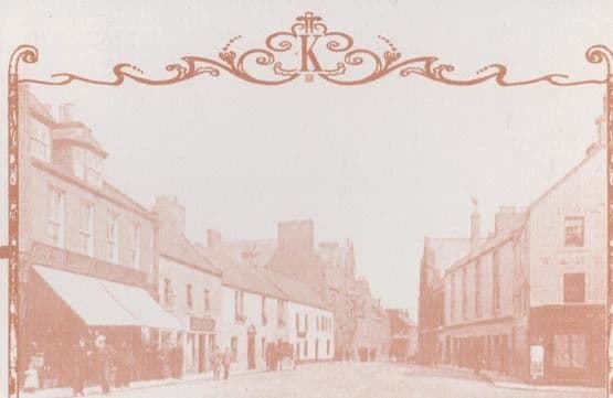 Kirriemuir Vintage View Shops Postcard