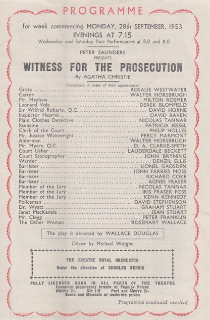Kismet Shaftesbury London Denis Carey Coronation Street Tramp Theatre Programme