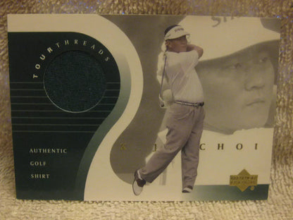 KJ Choi Original Worn Shirt Golf Tour Rare Limited Threads Card