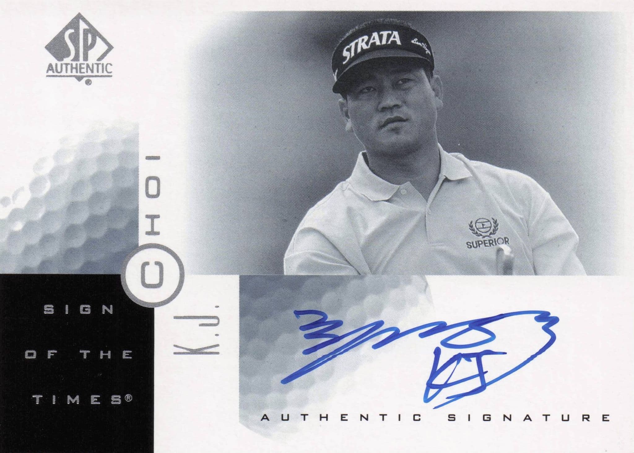 KJ Choi Sign Of The Times Hand Signed 2001 SP Golf Autograph Card