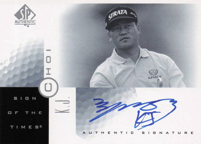 KJ Choi Sign Of The Times Hand Signed 2001 SP Golf Autograph Card