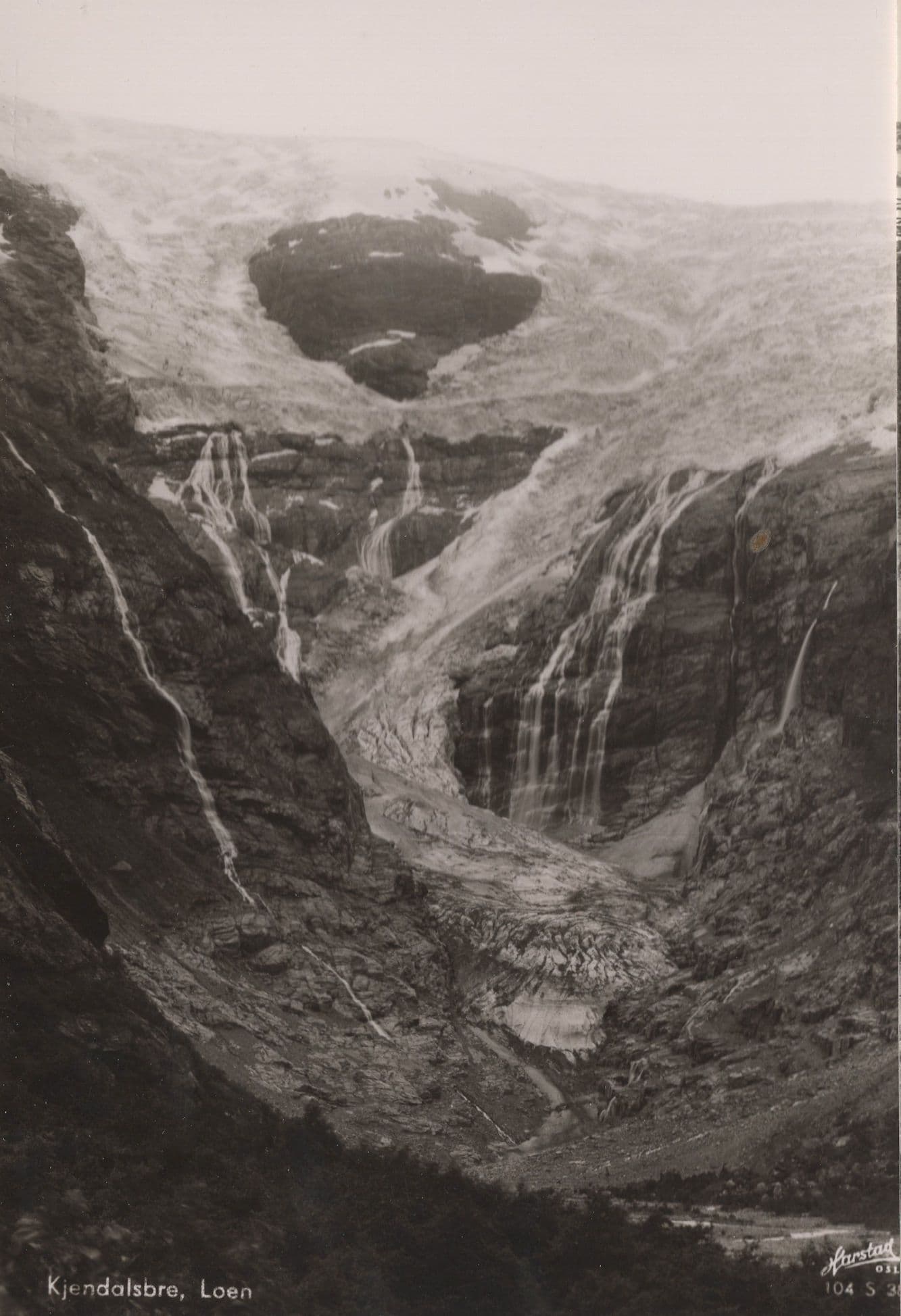 Kjendalsbre Loen Norway Real Photo Postcard