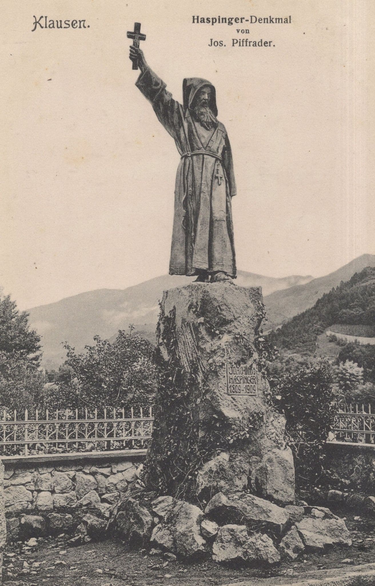 Klausen Jos Piffrader Denkmal Antique Statue Austria Postcard