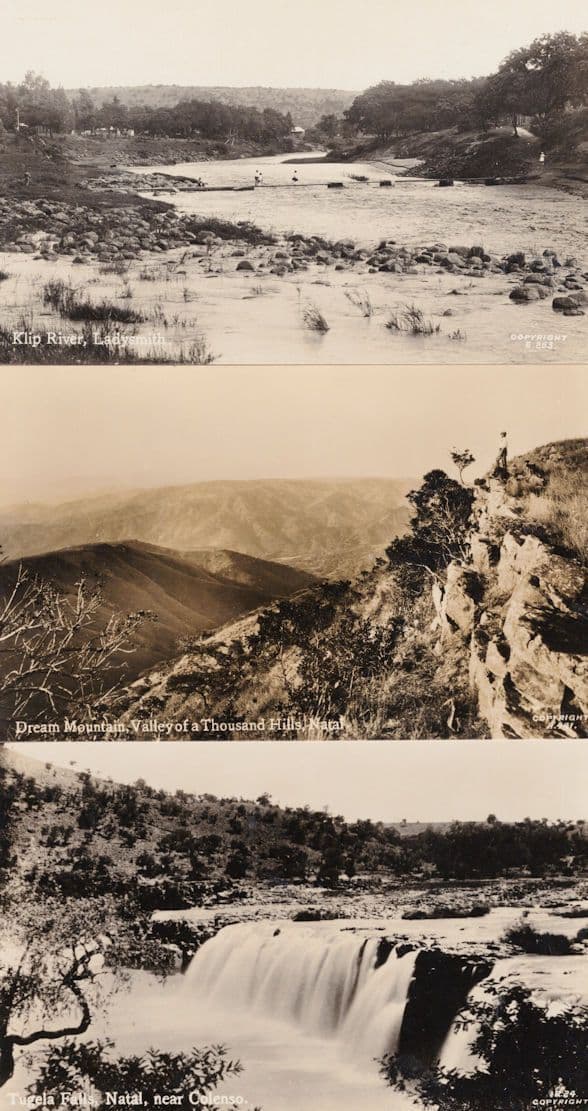 Klip River Ladysmith Colenso Natal South Africa 3x RPC Postcard s