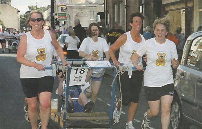 Knaresborough Charity Fun Run Bed Race Large Postcard