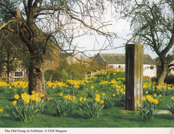 Knaresborough Old Pump In Follifoot Yorkshire Village Postcard