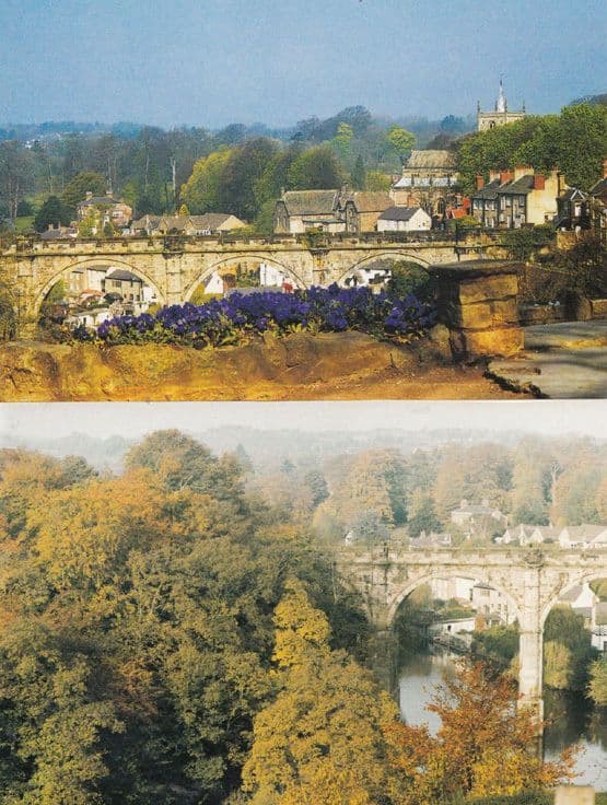 Knaresborough Reservoir Viaduct 2x Large Yorkshire Aerial Postcard s
